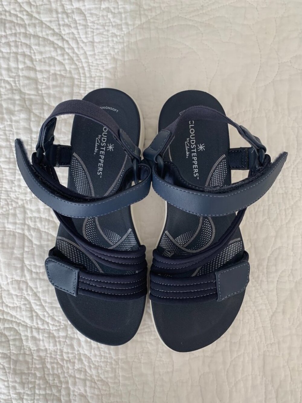 Clarks Cloudstepper Navy Blue Sandals
